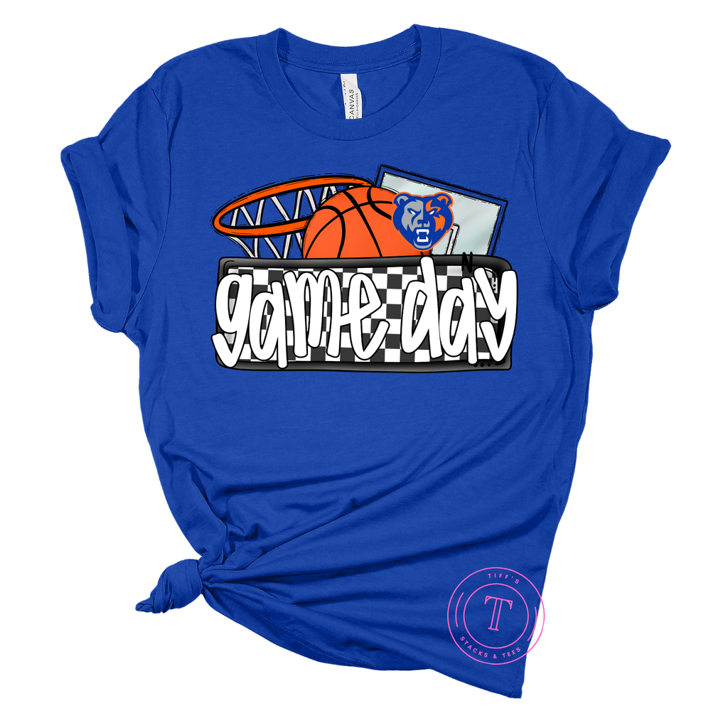 Grizzlies Basketball Checkered Game Day Youth