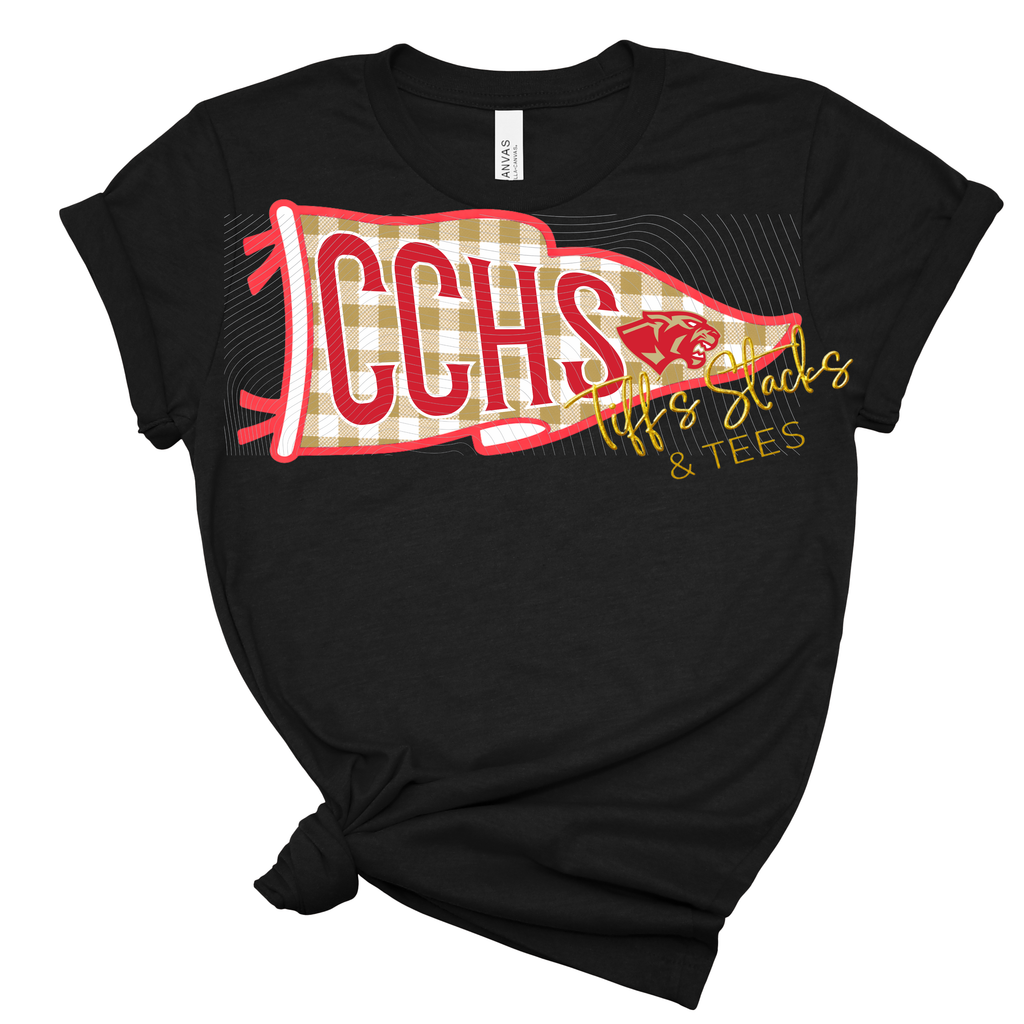 CCHS Panthers Gingham Pennant