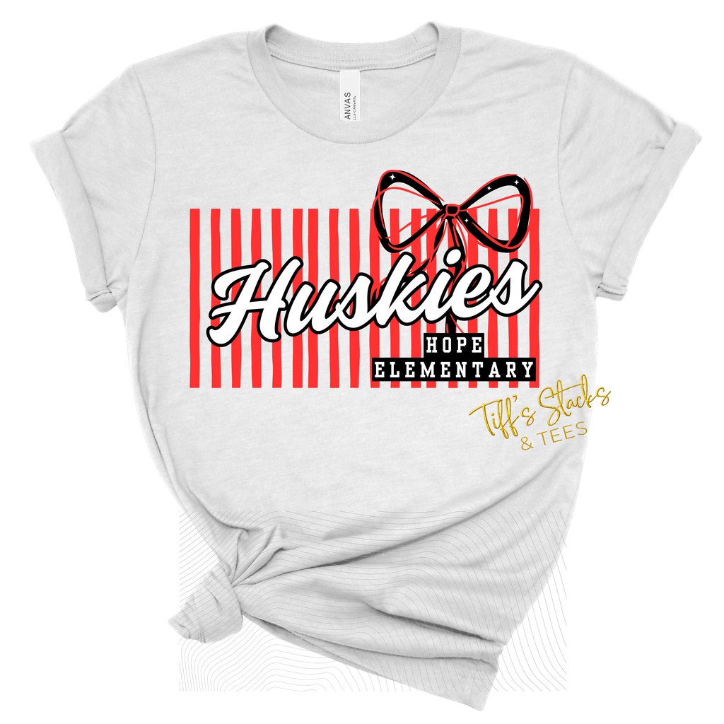 Hope Huskies Preppy Striped Coquette Youth
