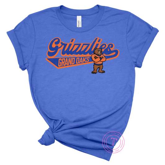 Grand Oaks Grizzlies Retro Bear Youth