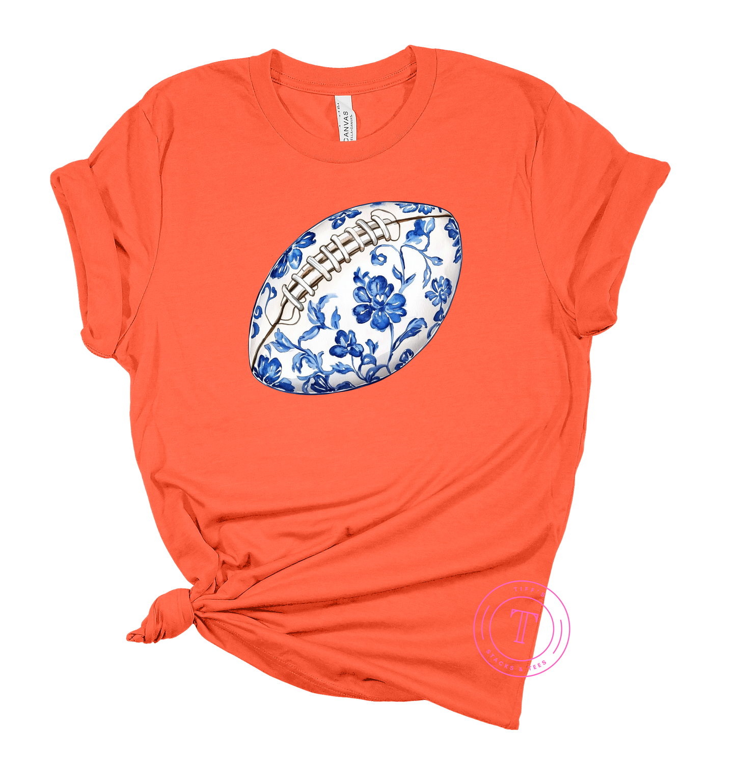 Blue Floral Football