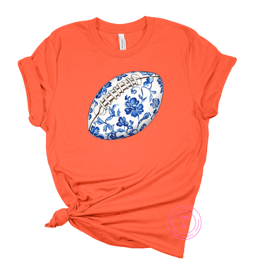 Blue Floral Football