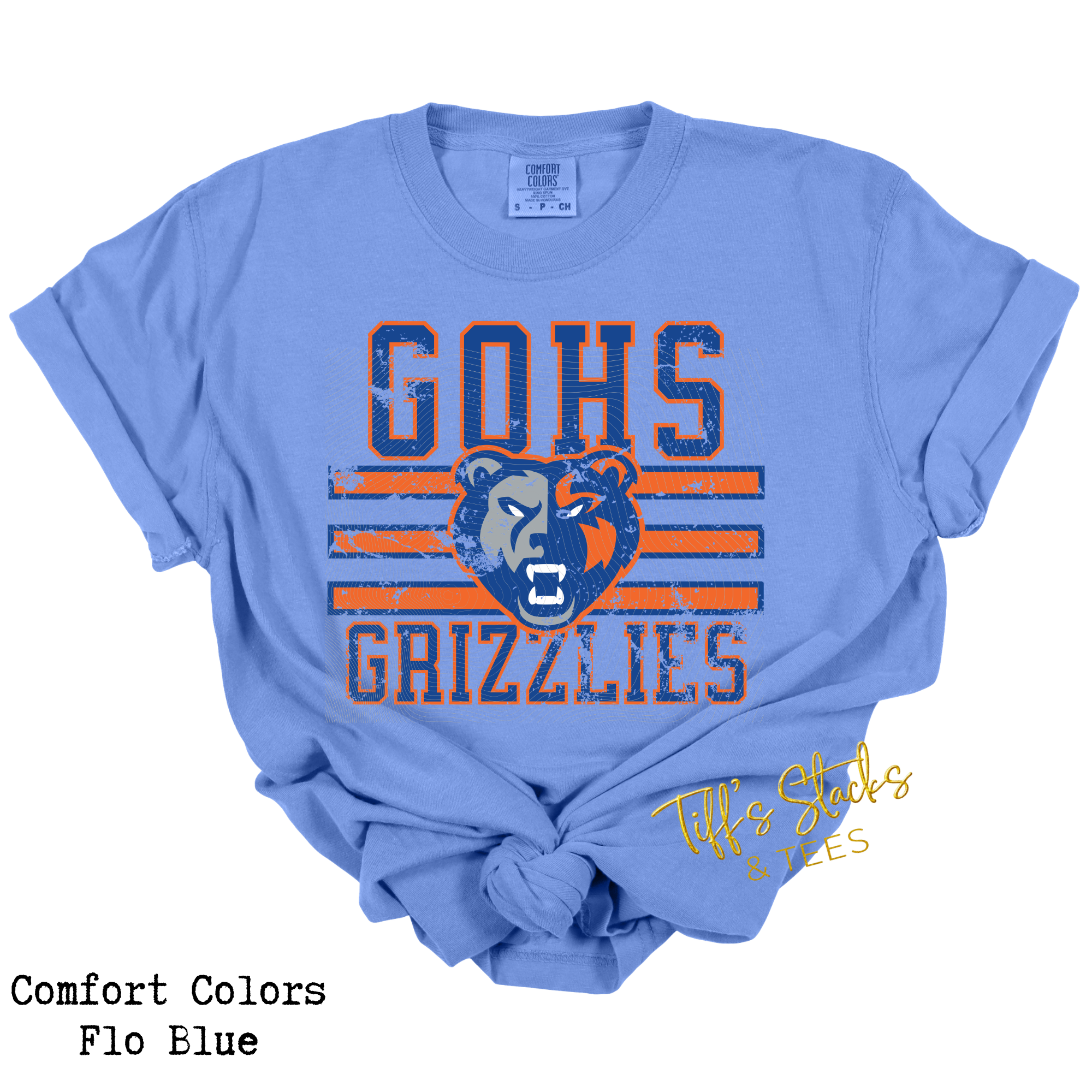 GOHS Grizzlies Stripe Distressed Youth