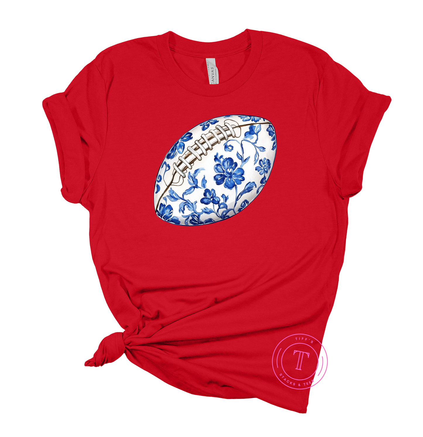Blue Floral Football