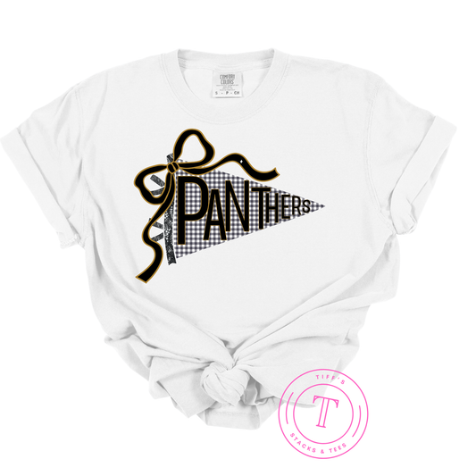 Panthers Black & Gold Pennant Flag Youth