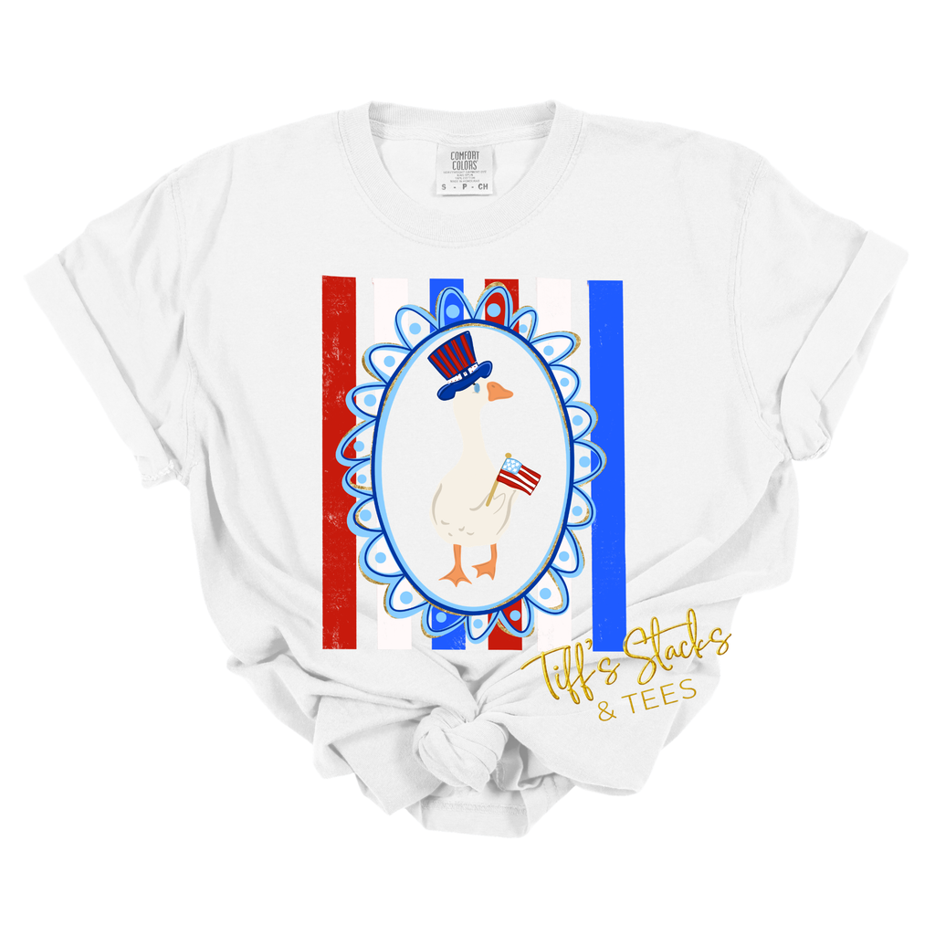 Patriotic Goose w/ Stripes
