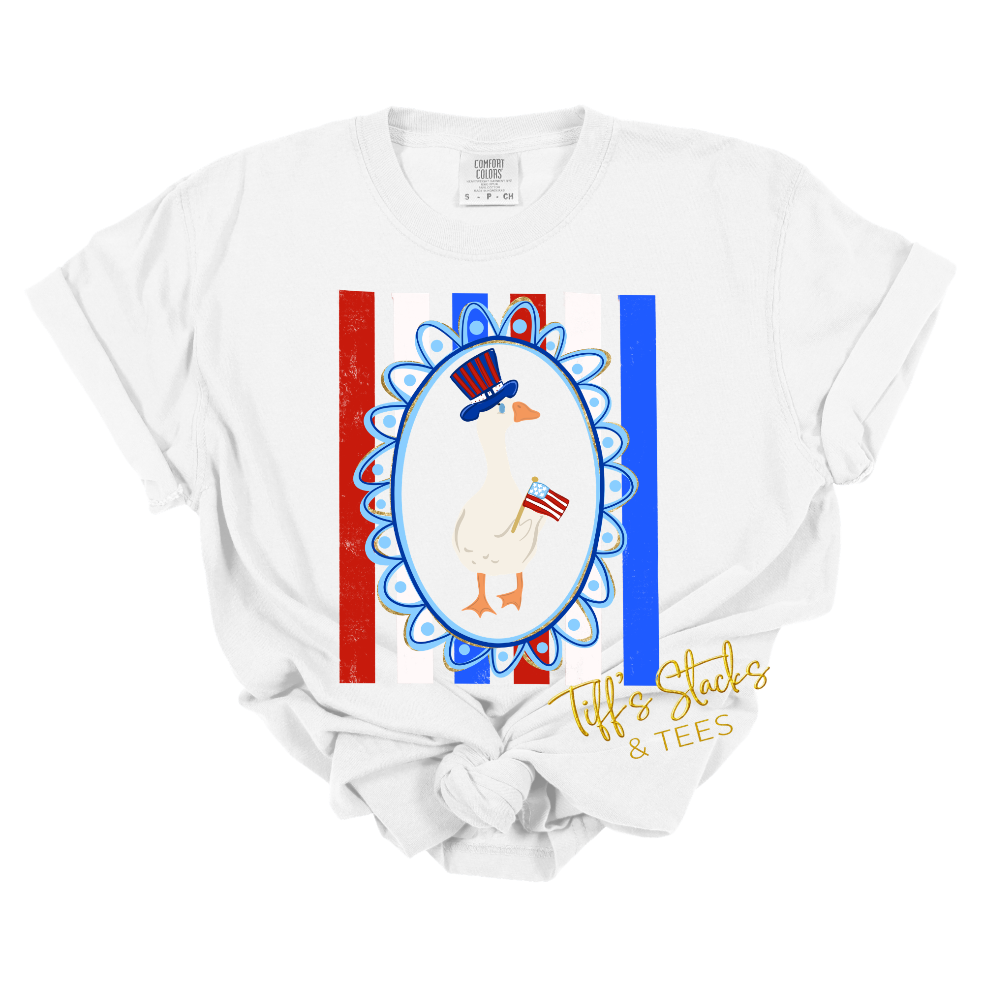 Patriotic Goose w/ Stripes