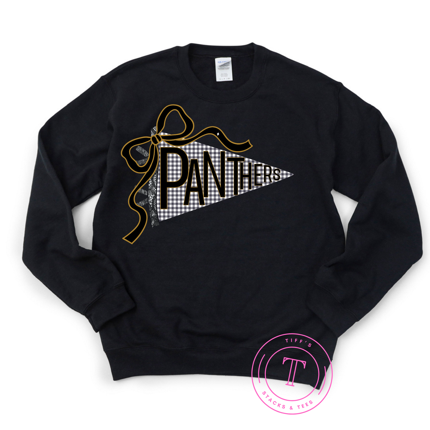 Panthers Black & Gold Pennant Flag Youth