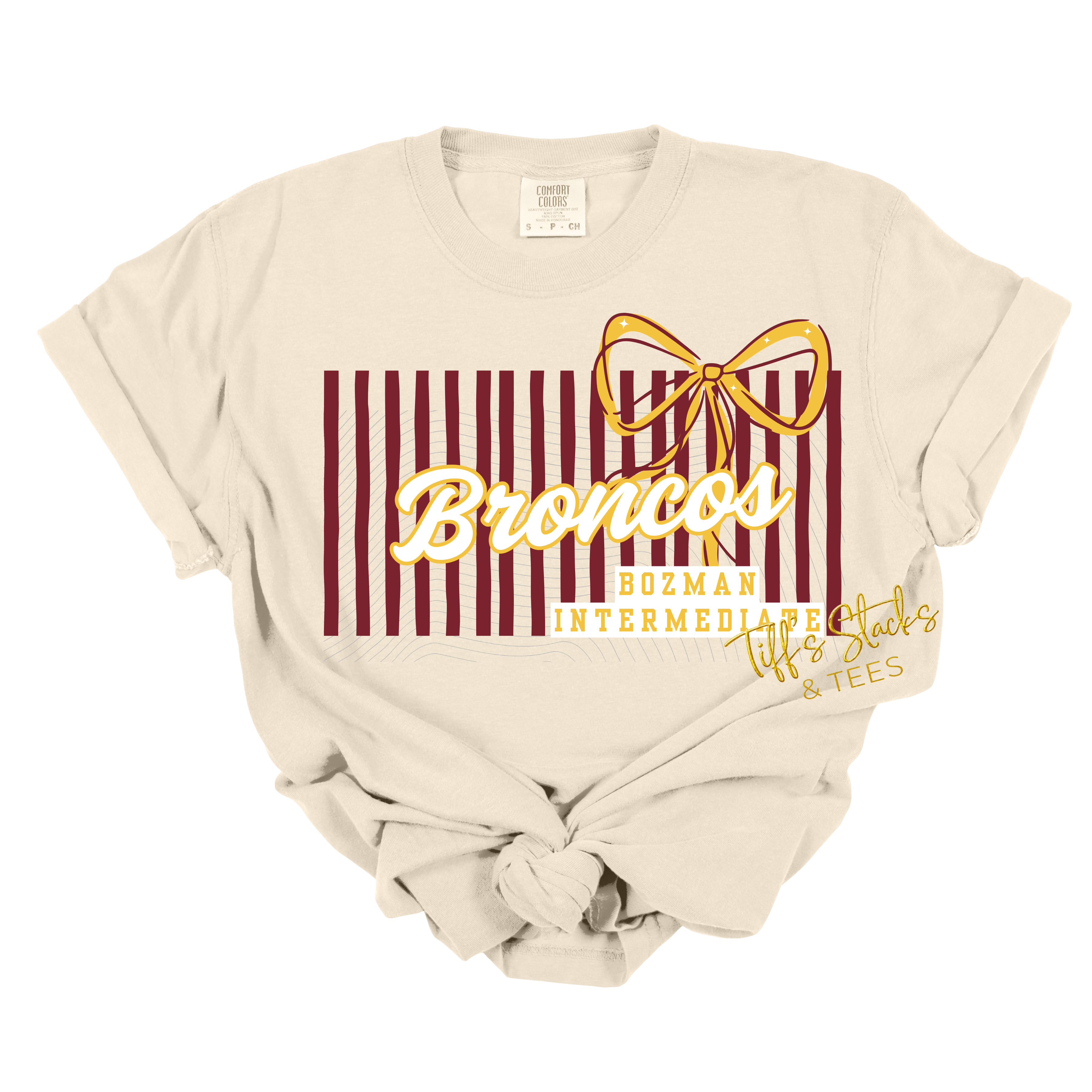 Bozman Broncos Preppy Striped Coquette