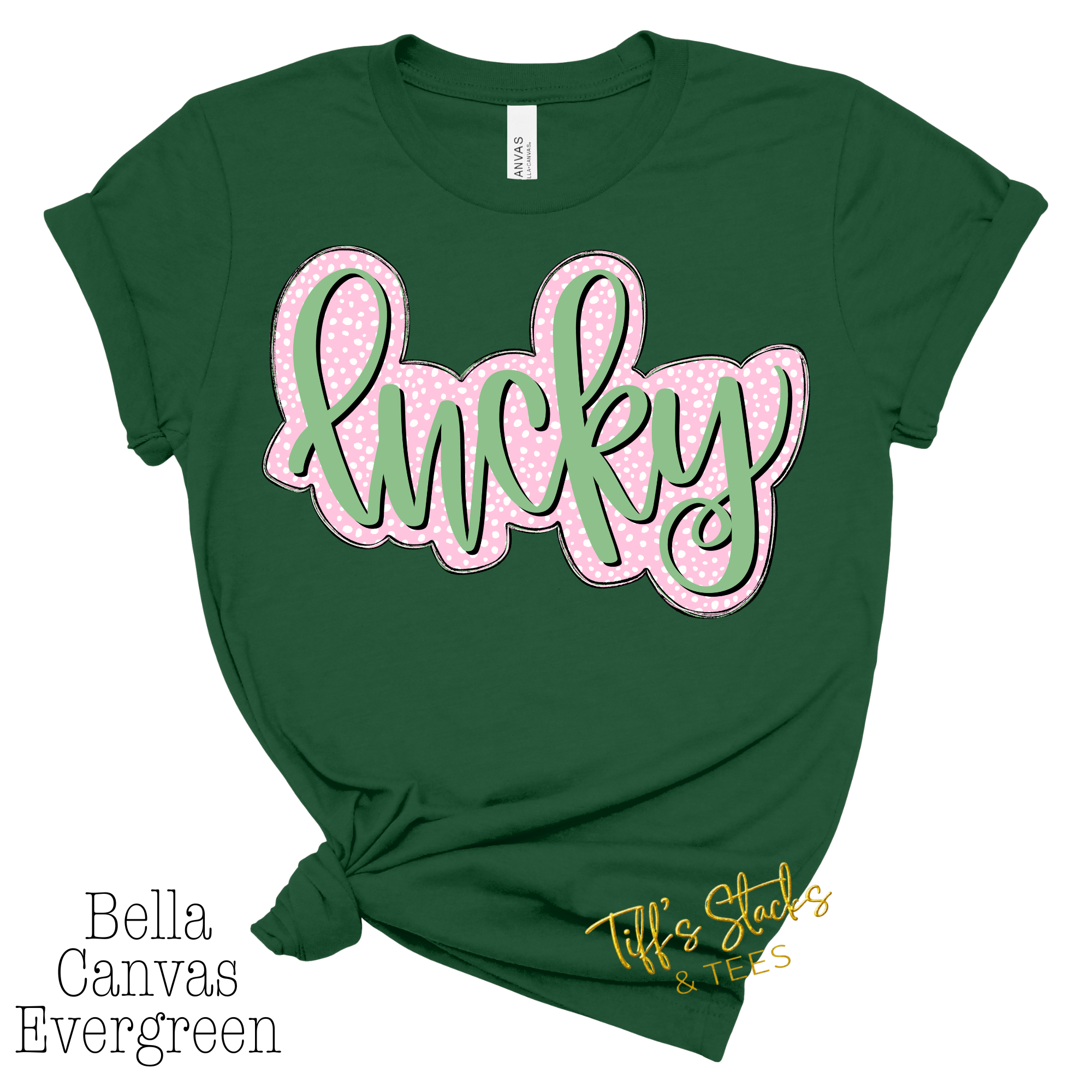 St. Patrick's Day Lucky w/ Pink Dots