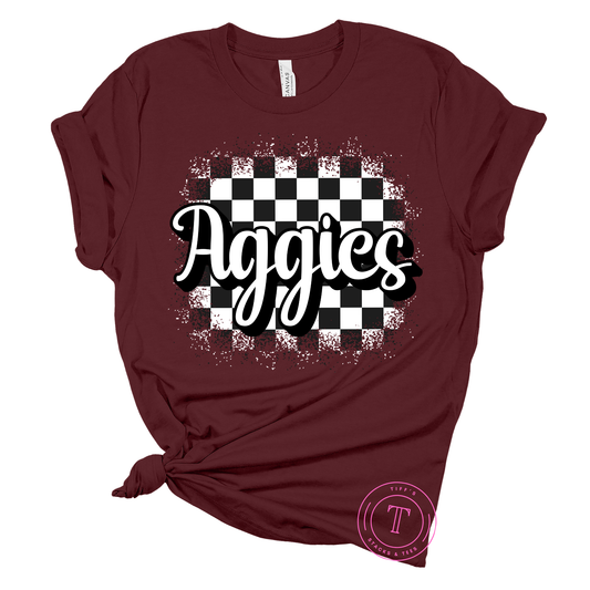 Aggies Black & White Checkered