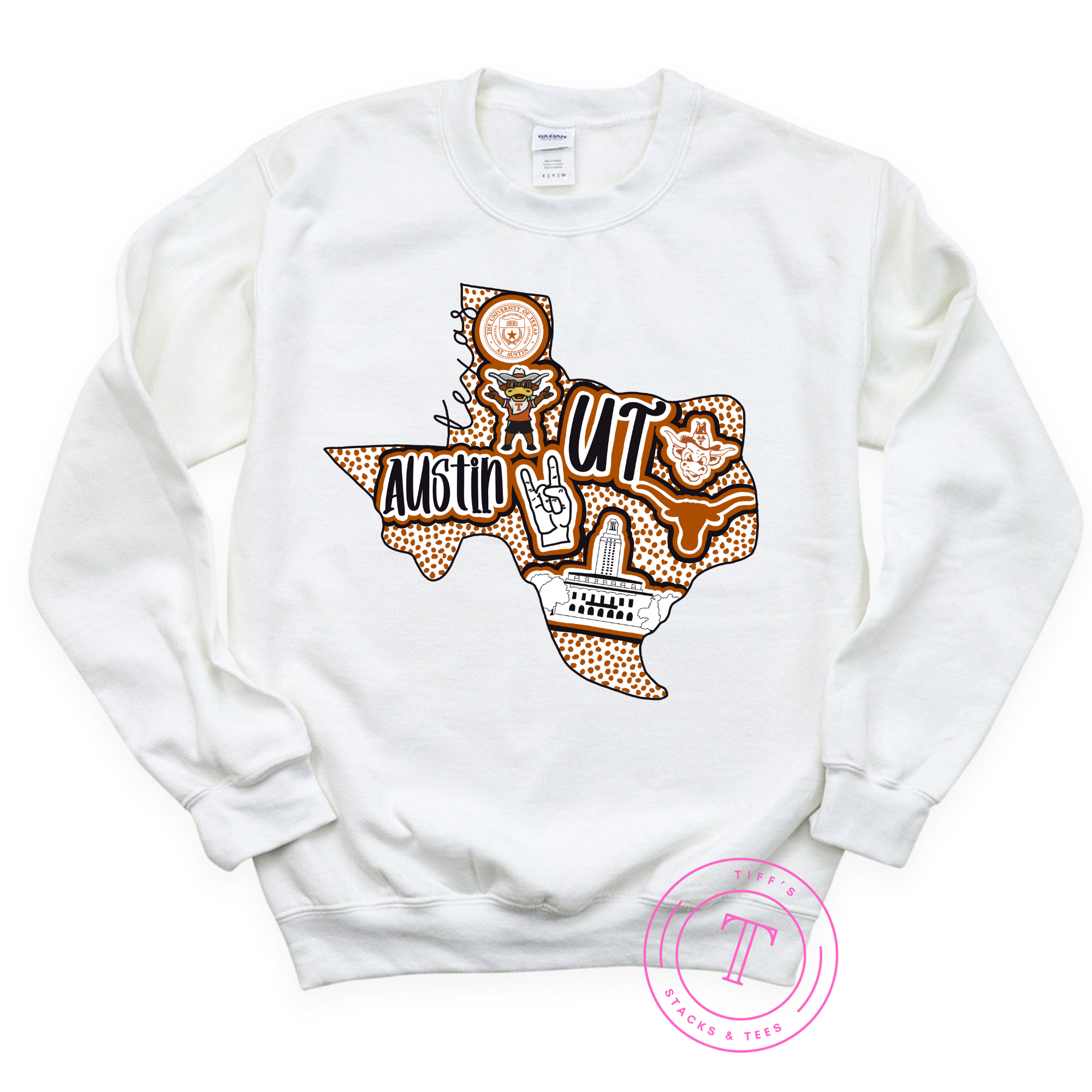 UT Longhorns Hand Drawn Texas