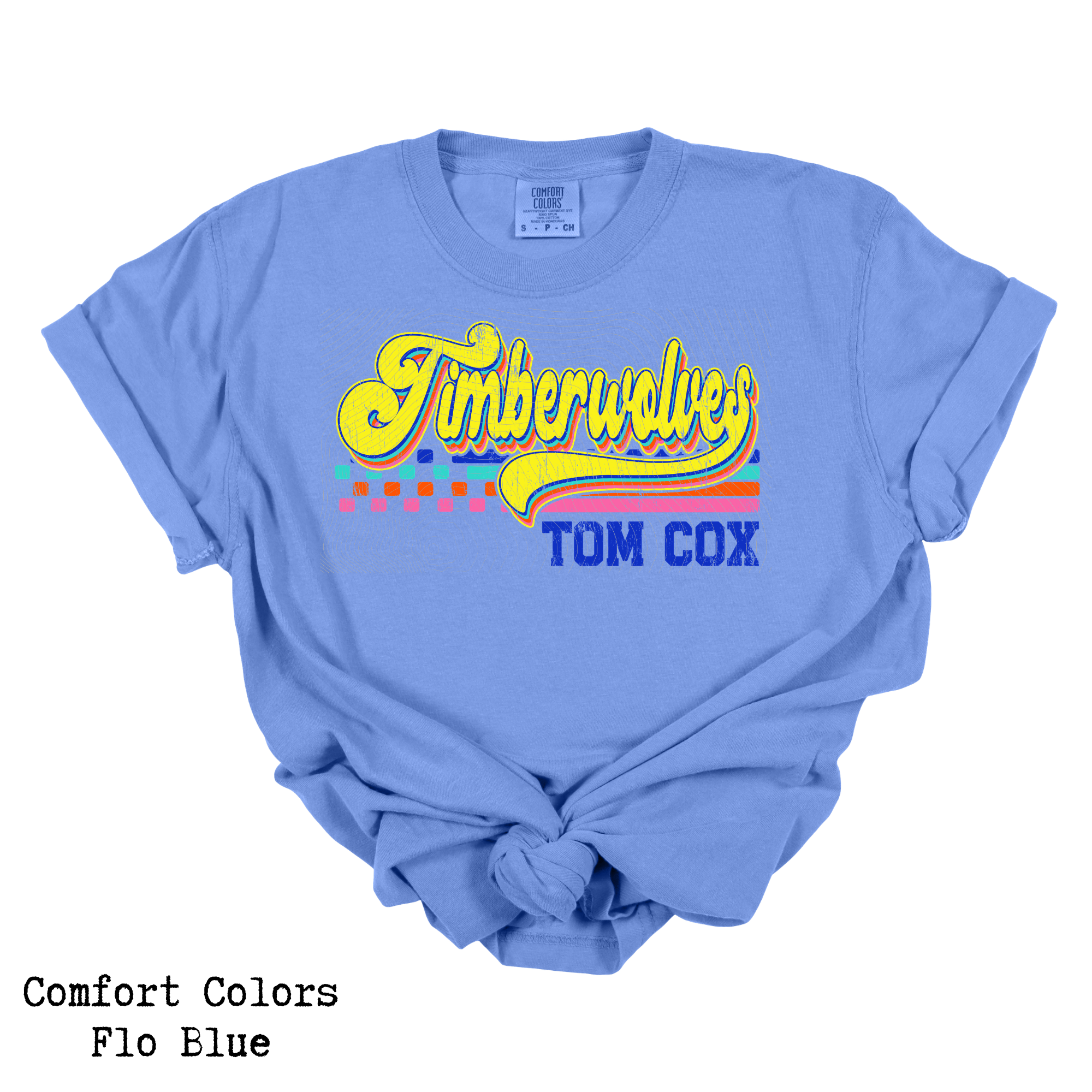 Tom Cox Timberwolves Neon Retro