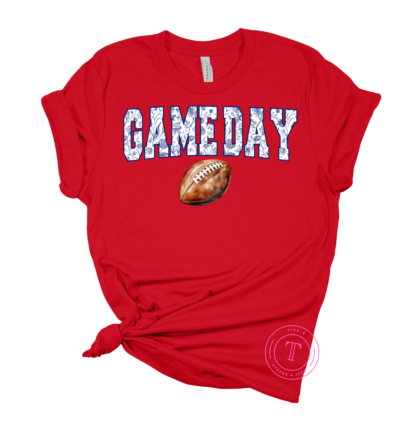 Football Blue Floral Gameday