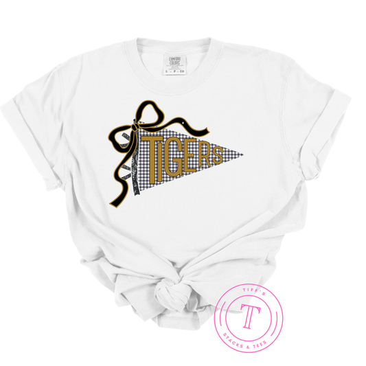 Tigers Black & Gold Pennant Flag Youth