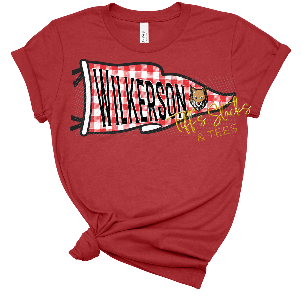Wilkerson Wildcats Gingham Pennant