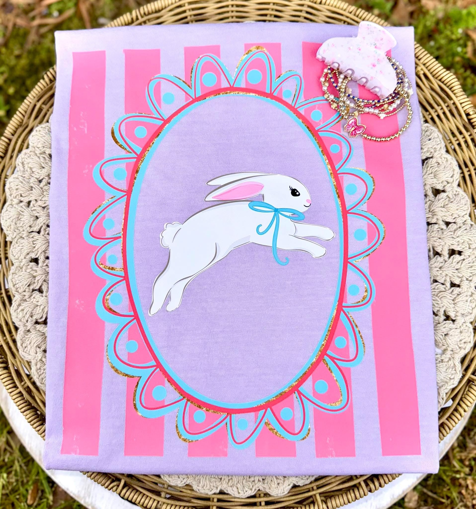 Preppy Striped Bunny