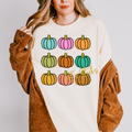 Fall Colored Pumpkins 3x3
