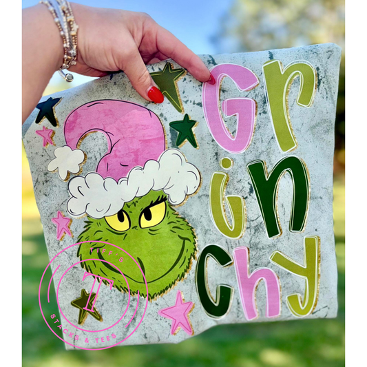 Grinchy Pink w/ Stars