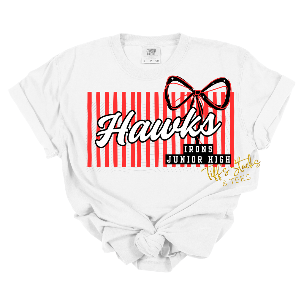 Irons Hawks Preppy Striped Coquette