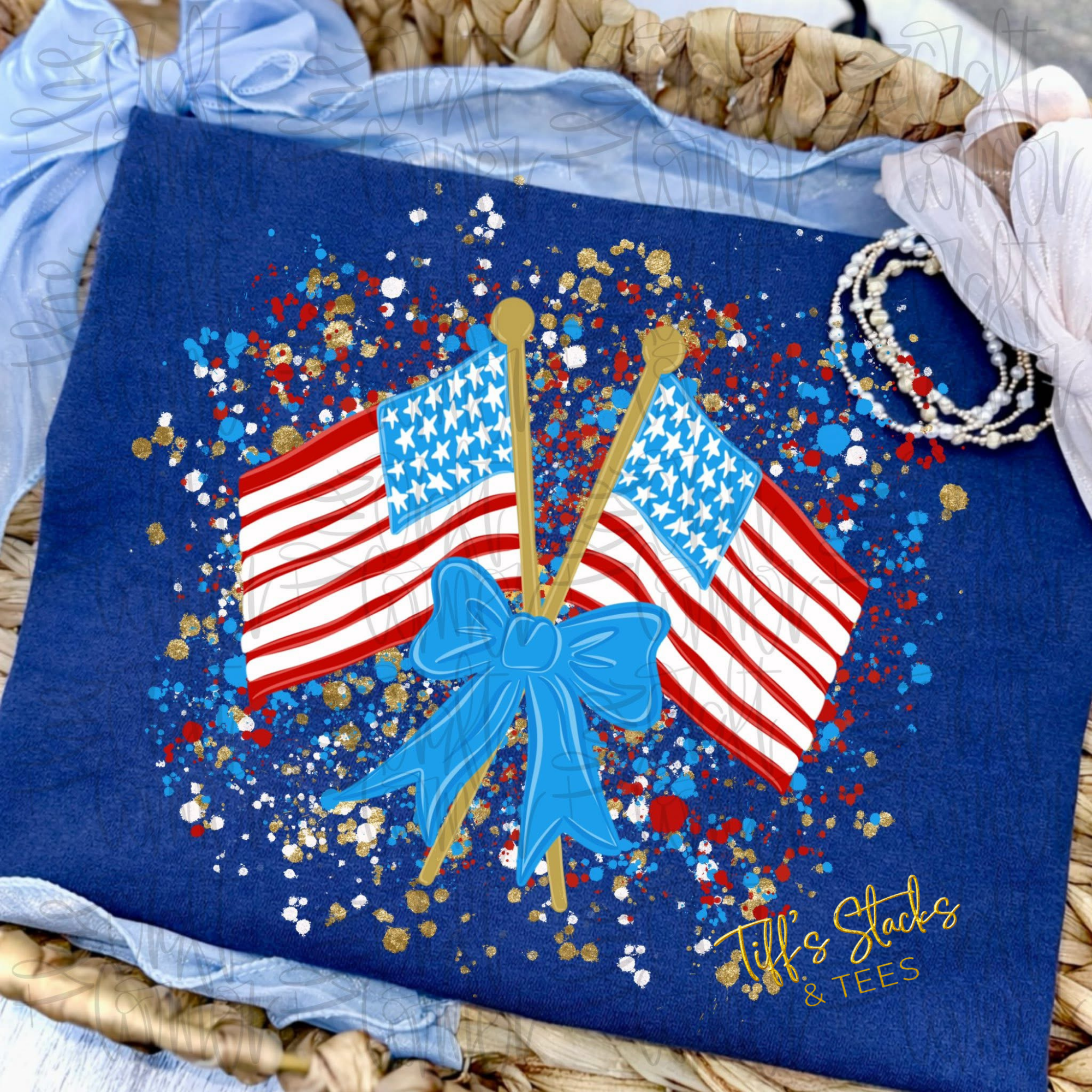 American Flags Coquette Splatter