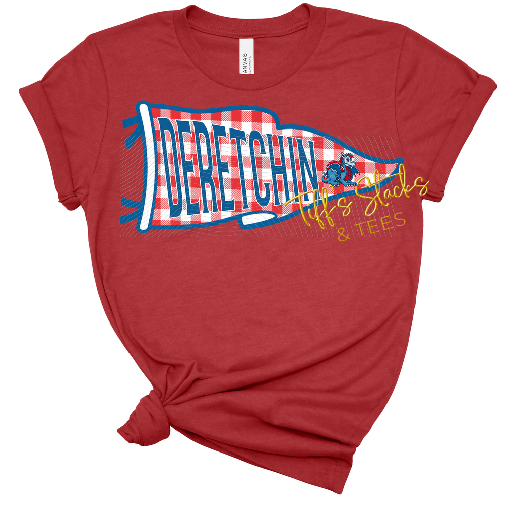 Deretchin Dragons Gingham Pennant
