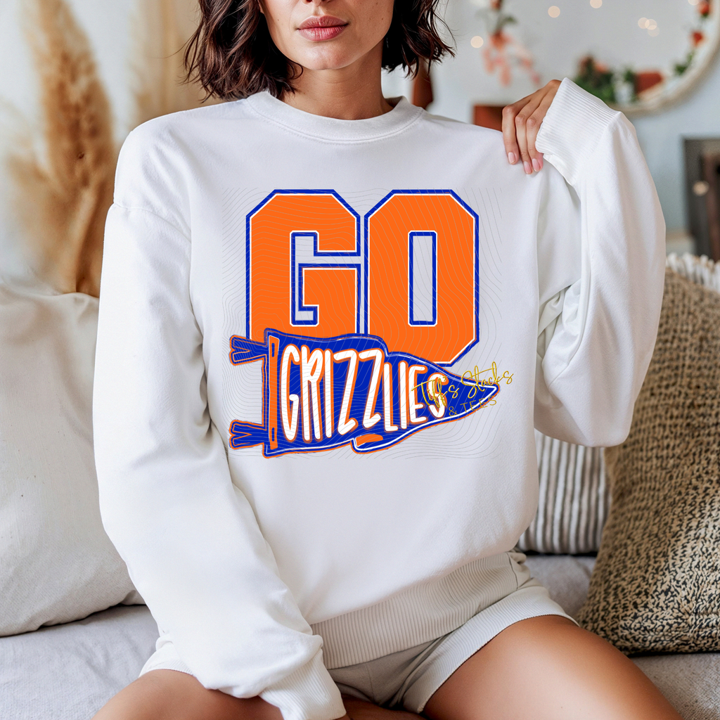 GO Grizzlies Pennant Flag