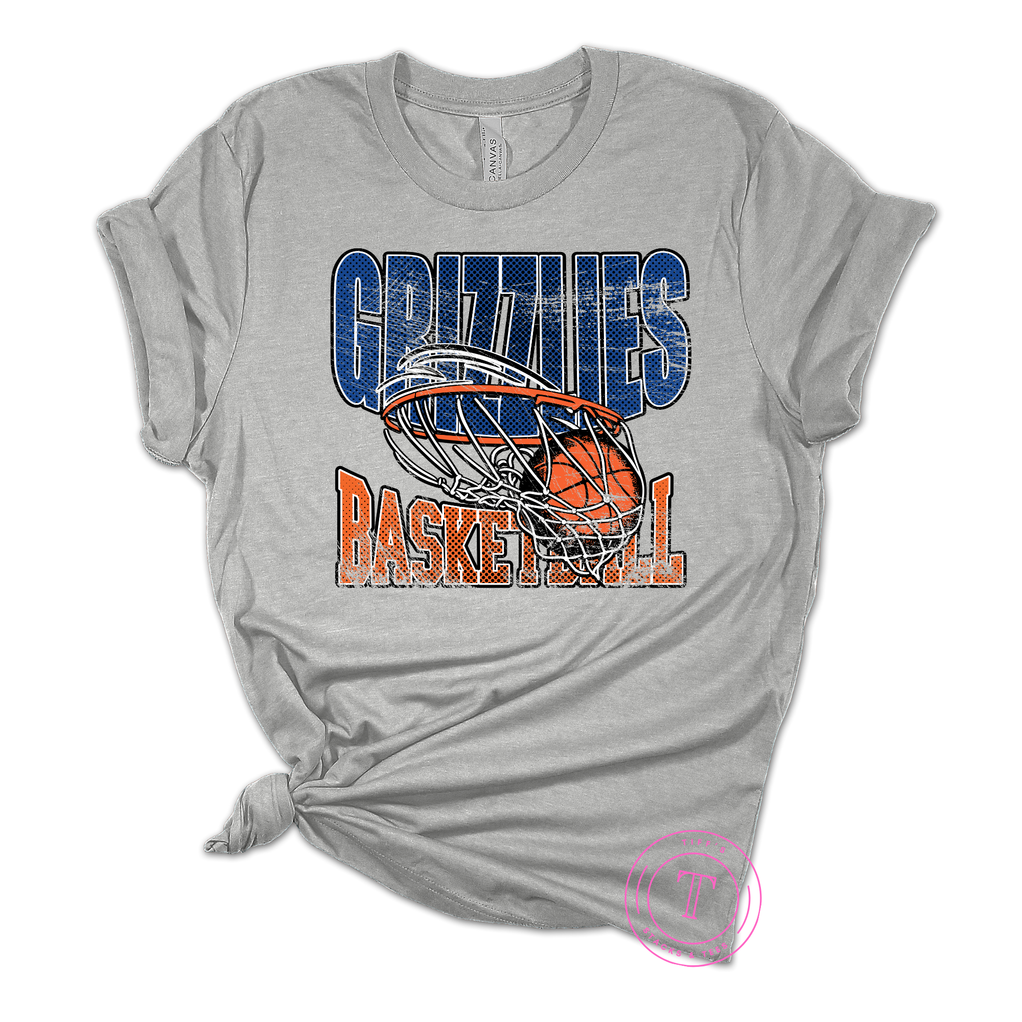 Grizzlies Basketball Grunge Youth