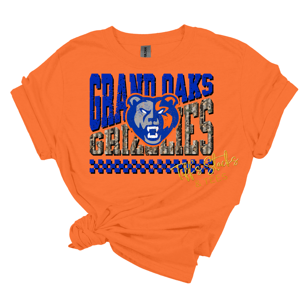 Grand Oaks Grizzlies Camo Distressed Checkered
