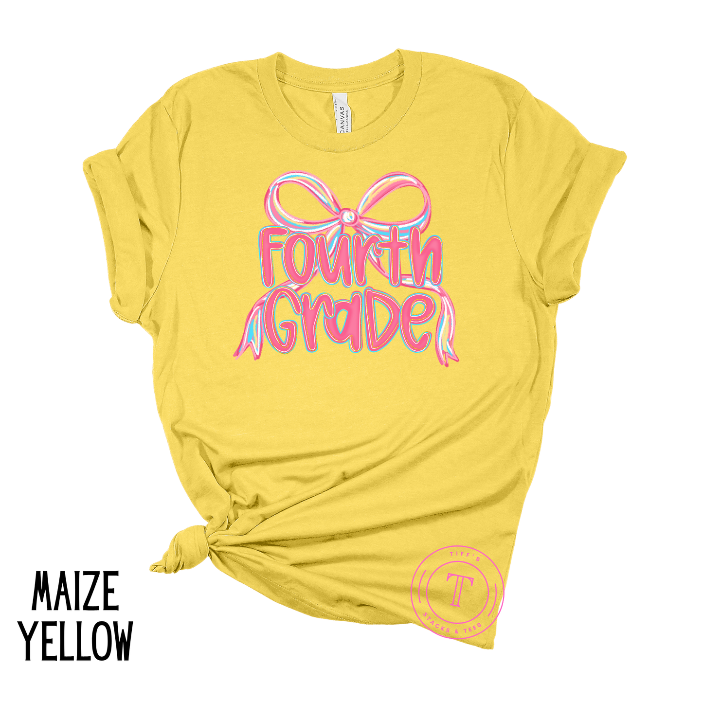 Grade Level Pink Coquette Bow Youth
