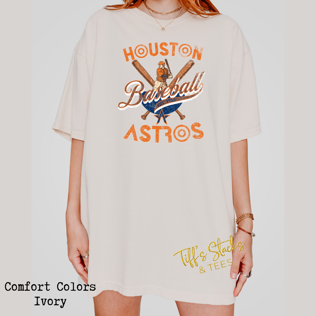 Houston Astros Baseball Retro Print