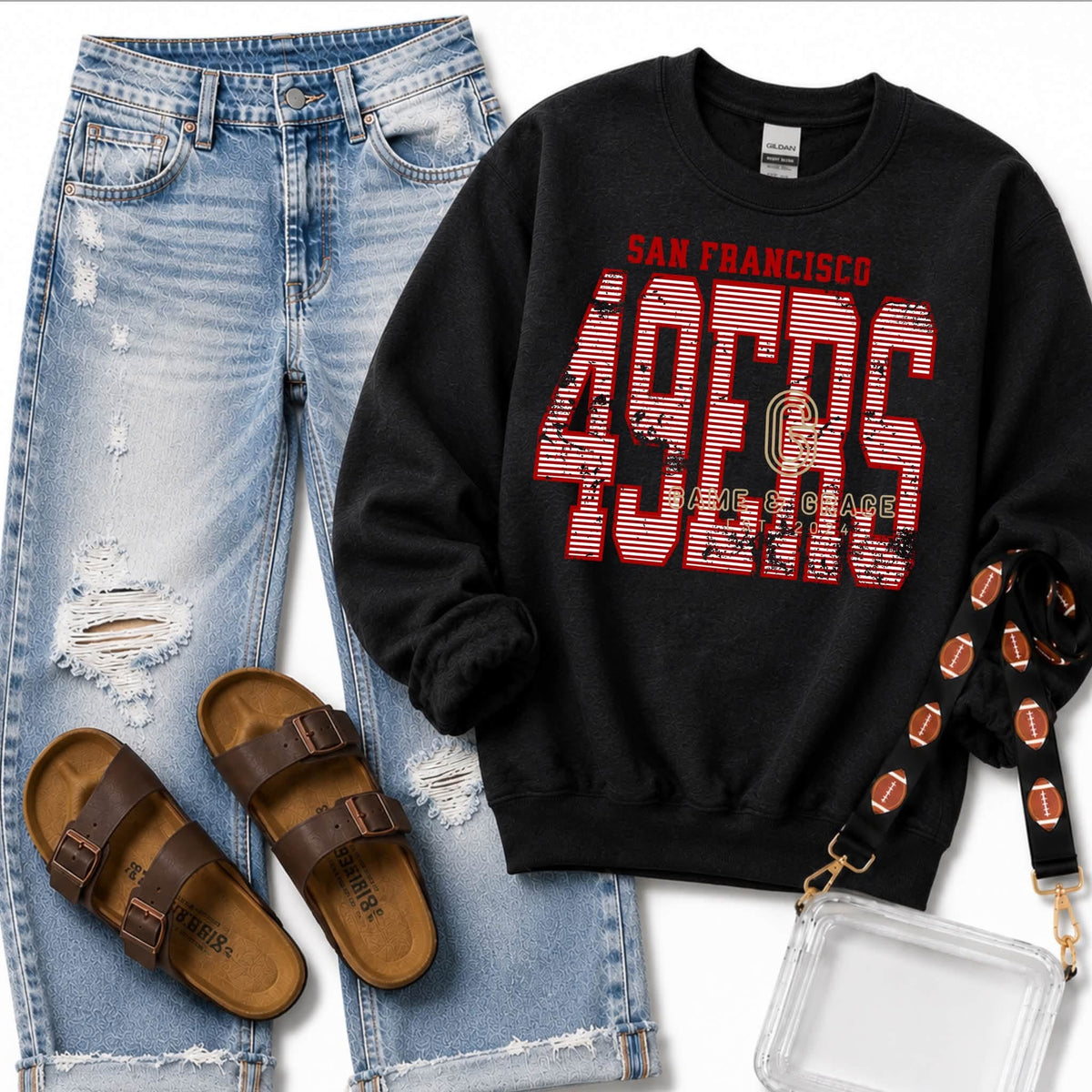 49ers Striped Vintage