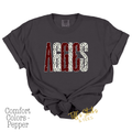 Aggies Distressed Metallic Dal Dot