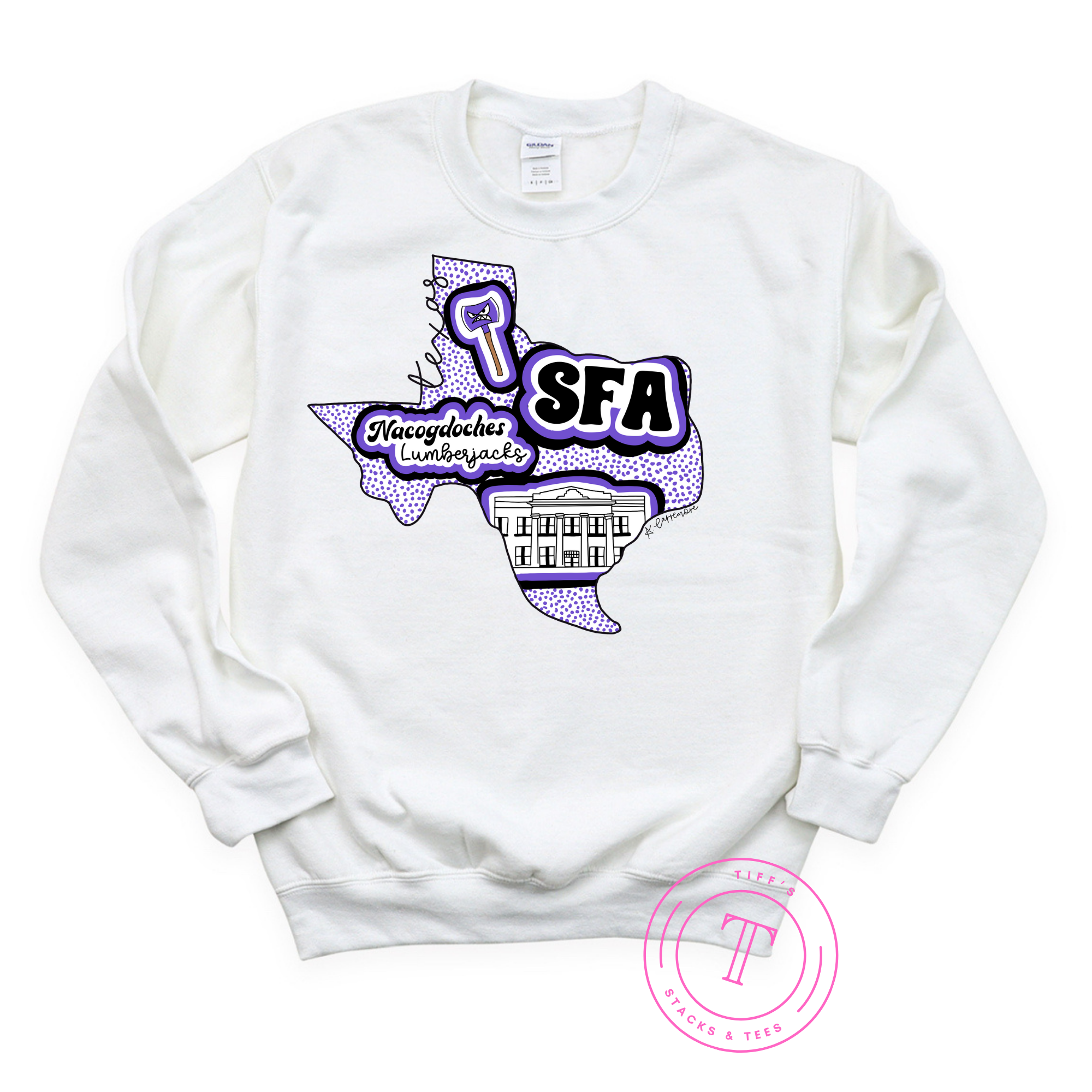 SFA Lumberjacks Hand Drawn Texas