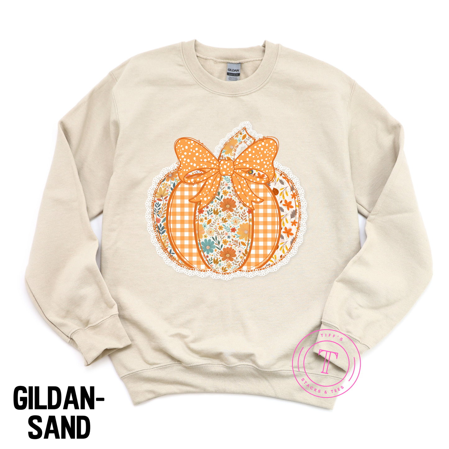 Patchwork Pumpkin Coquette w/ Lace Trim
