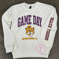 Game Day Sweatshirt w/ Geaux Tigers on Sleeve
