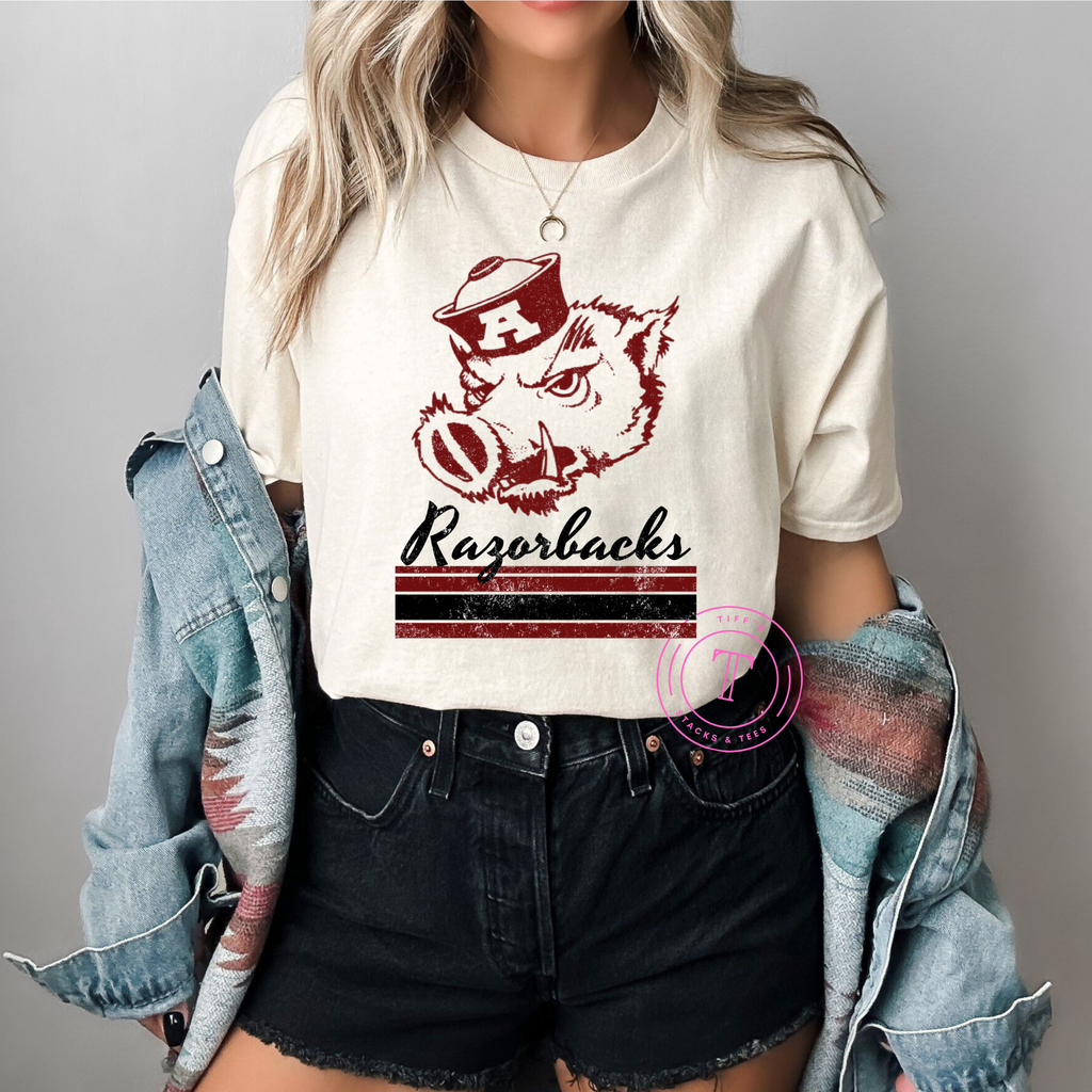 Arkansas Razorbacks Retro Stripe