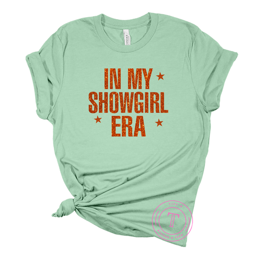 TS In My Showgirl Era Orange Faux Glitter Youth