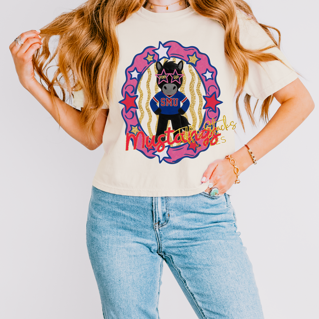 Mustangs (SMU) Preppy Shimmer Mascot