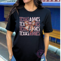 Texas Aggies Stacked w/  Football Coquette Bow