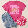 Cougars Pink Stretched Font Youth