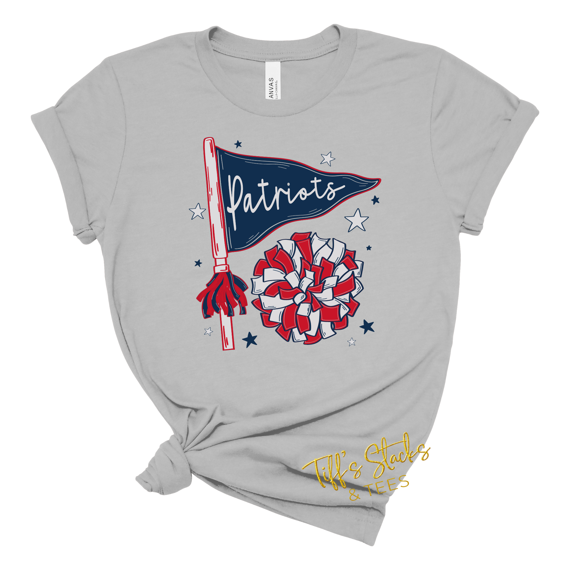 Patriots Pennant Flag w/ Pom