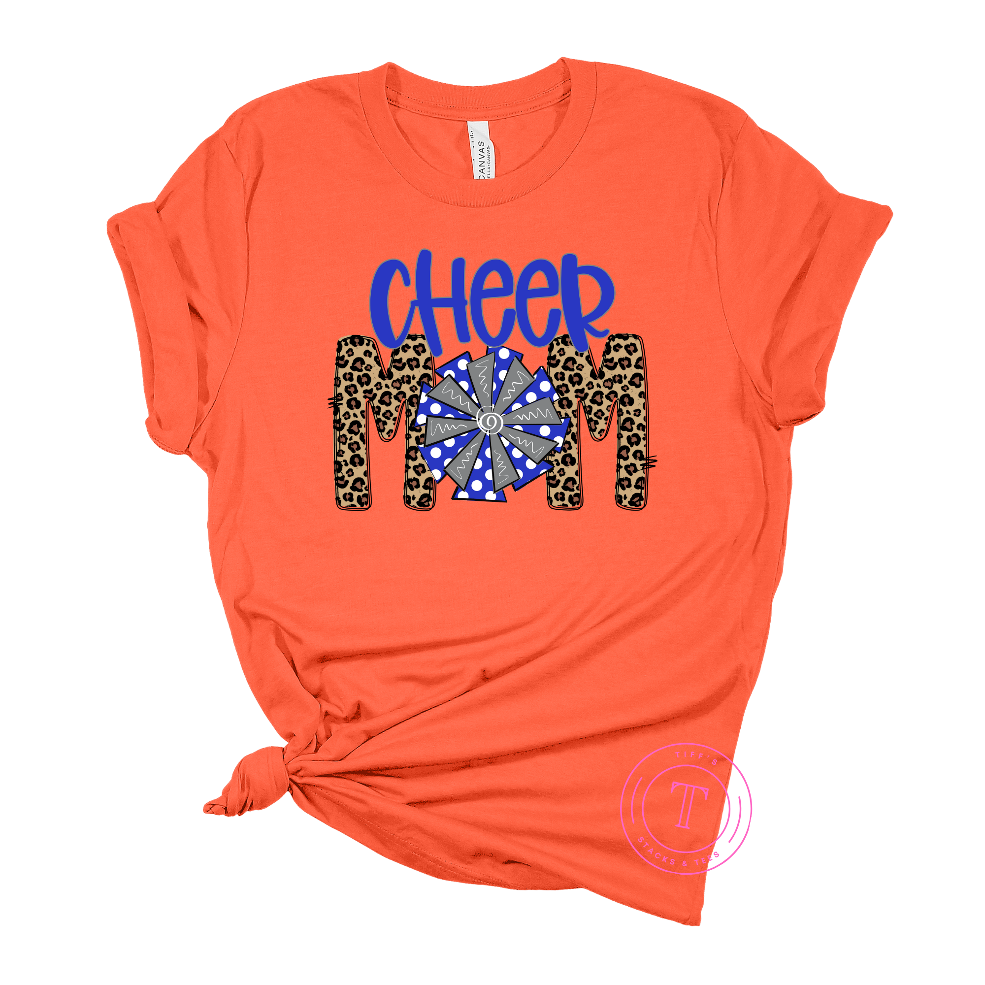 Cheer Mom Royal Blue & Leopard