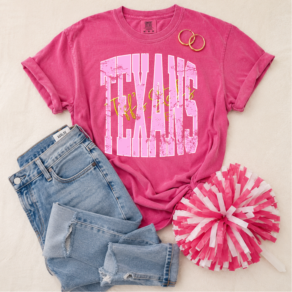 Texans Pink Stretched Font