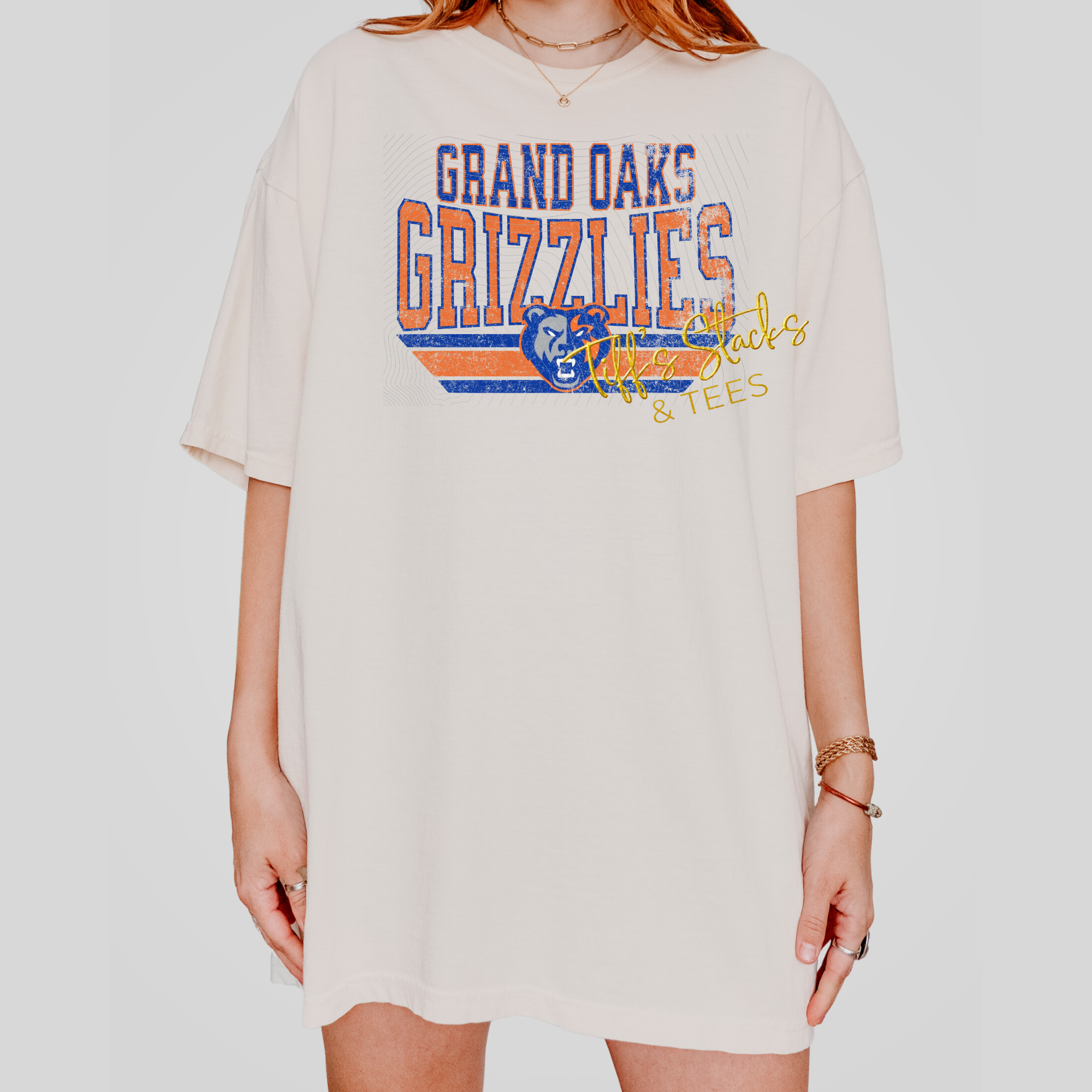Grand Oaks Grizzlies Retro Vintage Stripes