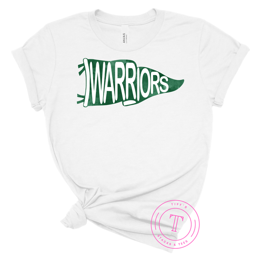 Warriors Green Pennant Flag Youth