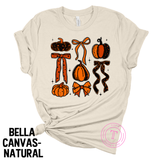 Pumpkin Coquette Bows Youth