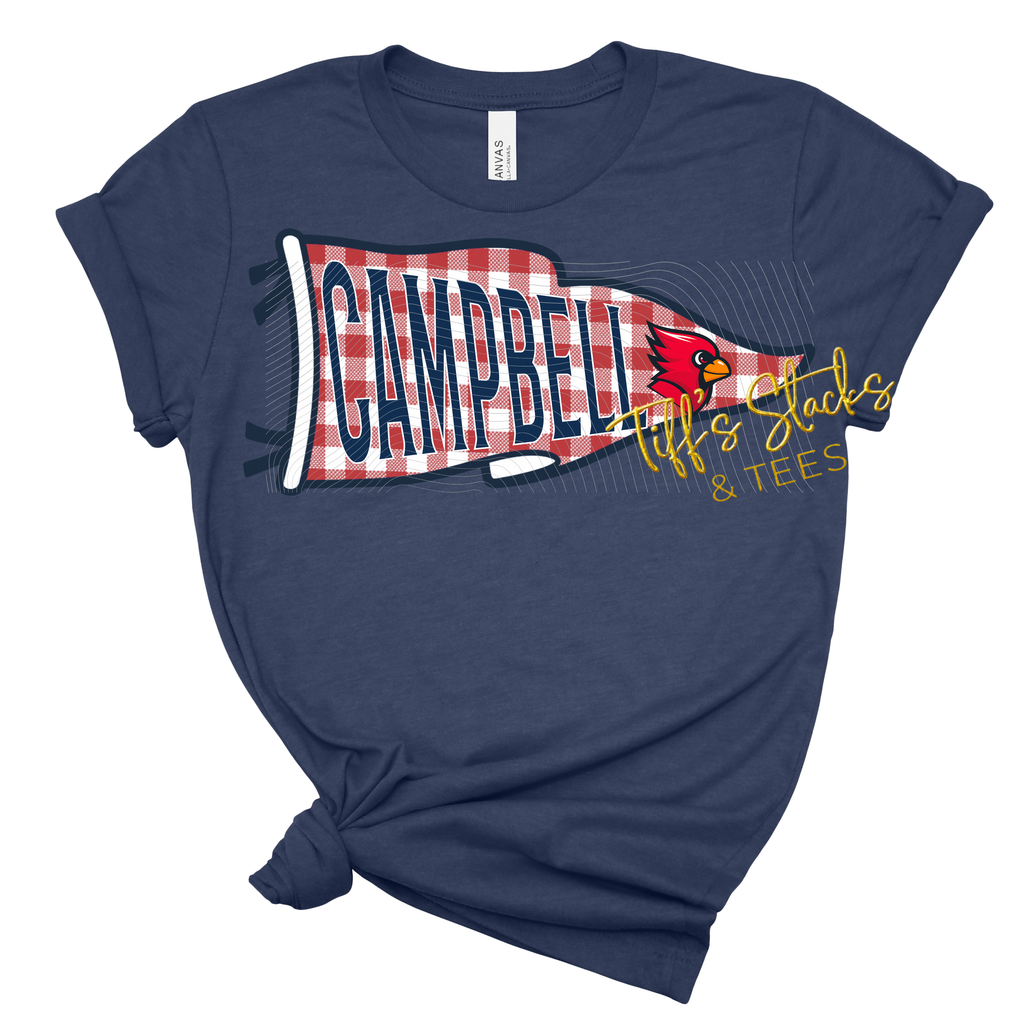 Campbell Cardinals Gingham Pennant