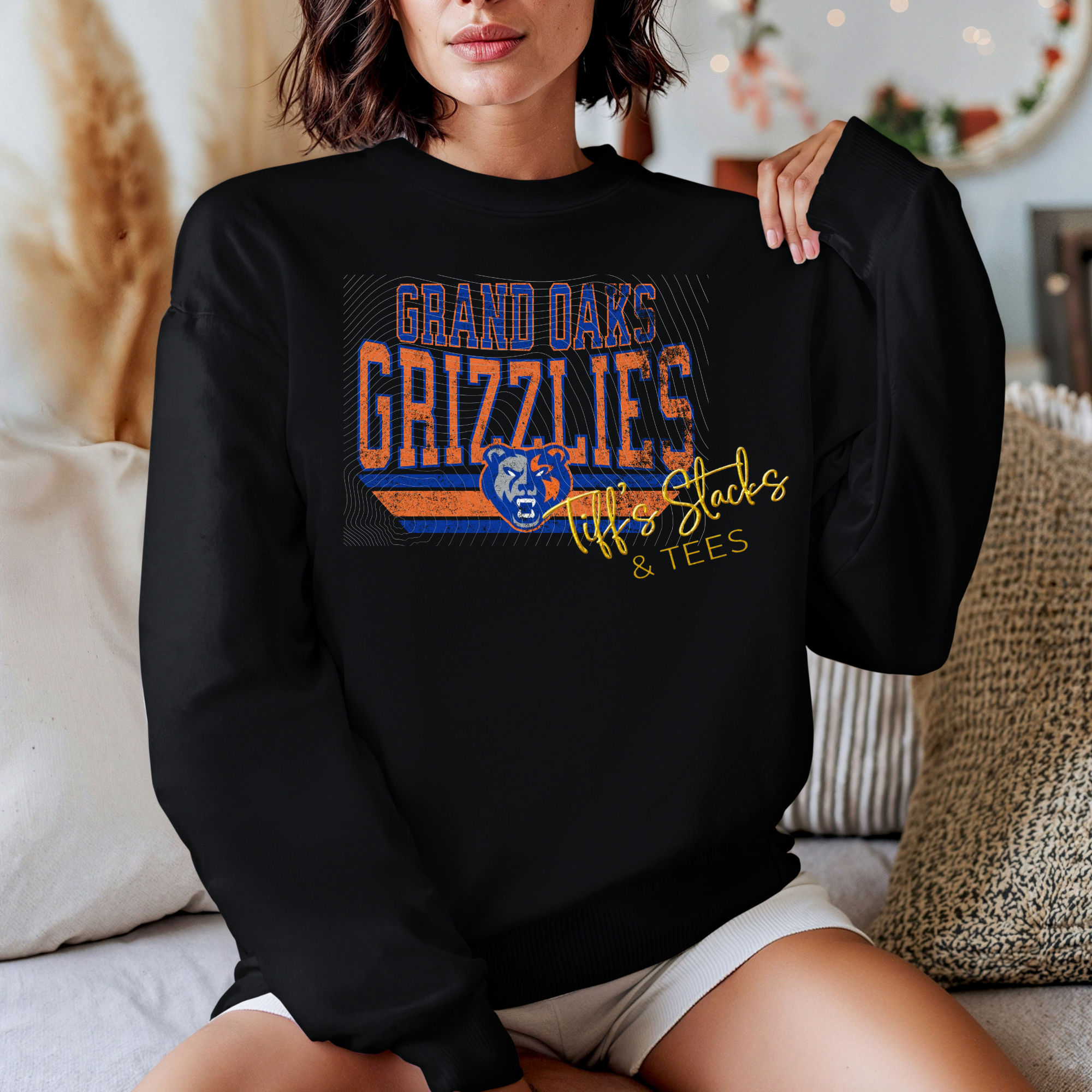 Grand Oaks Grizzlies Retro Vintage Stripes