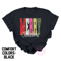 Merry Christmas w/ Gold Glitter Distress Youth